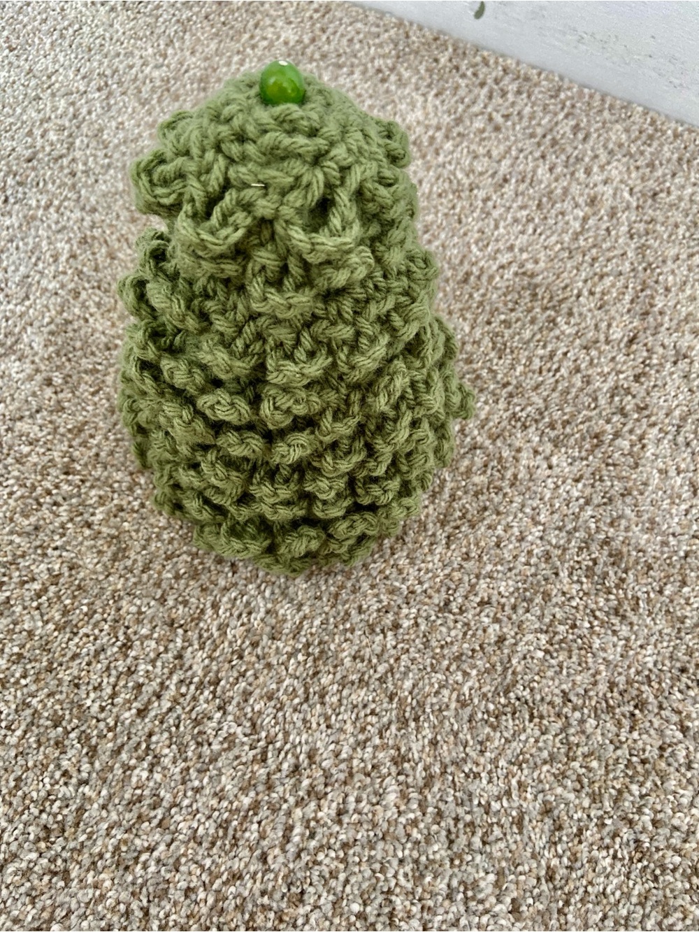 Handmade Crochet Christmas Tree Light Green Holiday Decorations - Picture 7 of 9